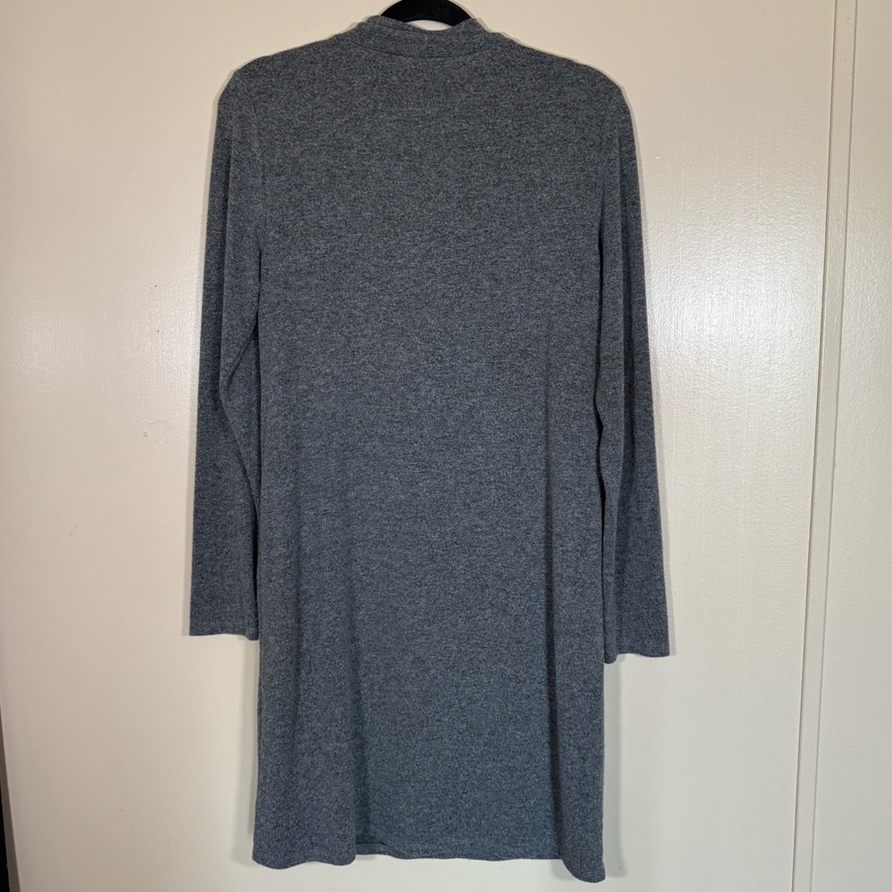 White House Black Market Long Sleeve Mock Neck Gray Dress size Medium - Picture 2 of 7